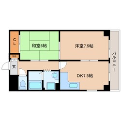 王寺駅 徒歩3分 8階の物件間取画像